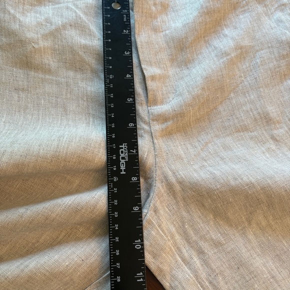 Reformation Linen Pants Vida Low Rise Oatmeal 2 - Picture 13 of 16